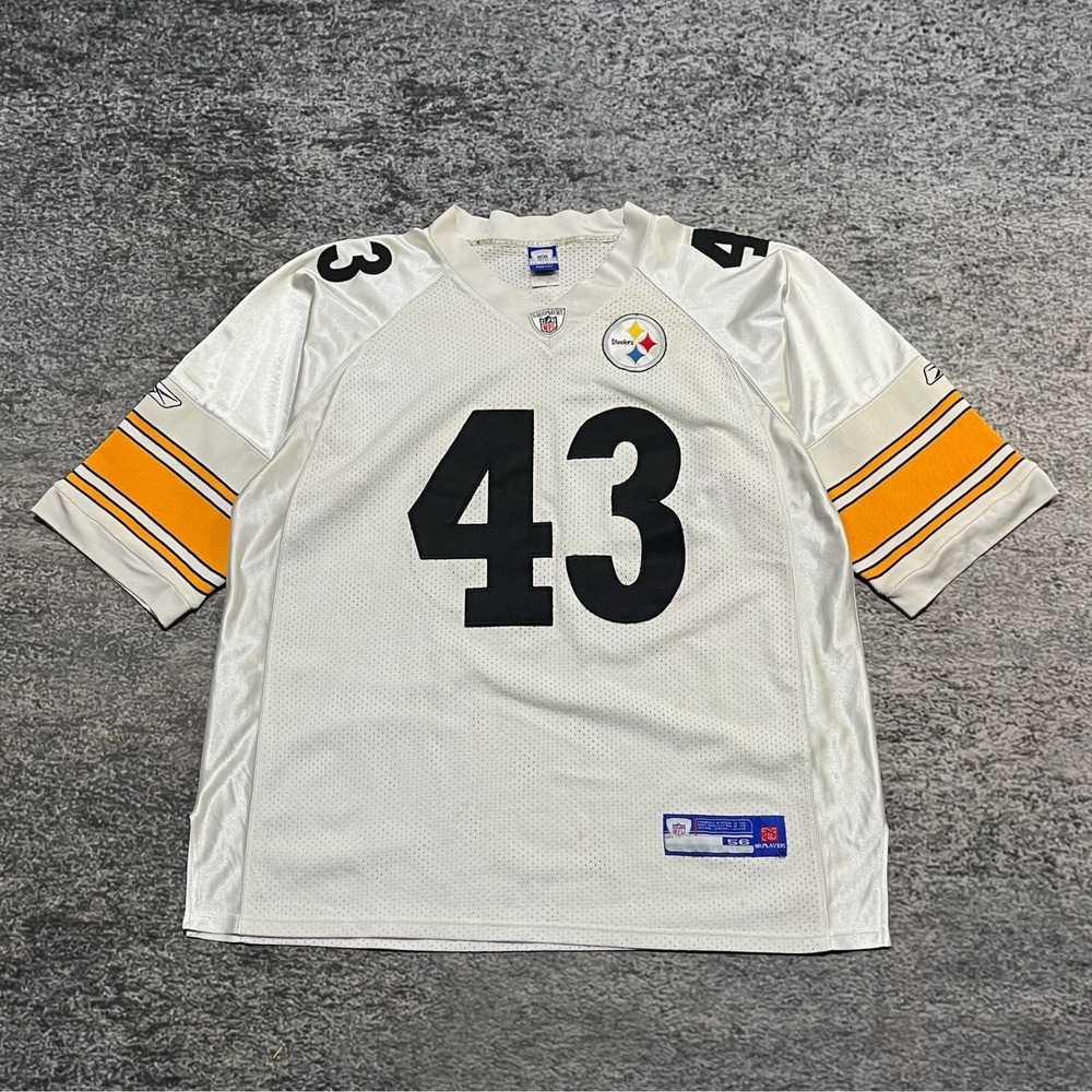 Pittsburgh‎ Steelers Troy Polamalu Jersey Size 56 Stitched Reebok NFL Away White